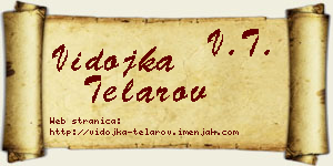Vidojka Telarov vizit kartica